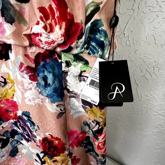 Adrianna Papell Women's Floral Satin Jacquard Gown - Picture 5 of 7